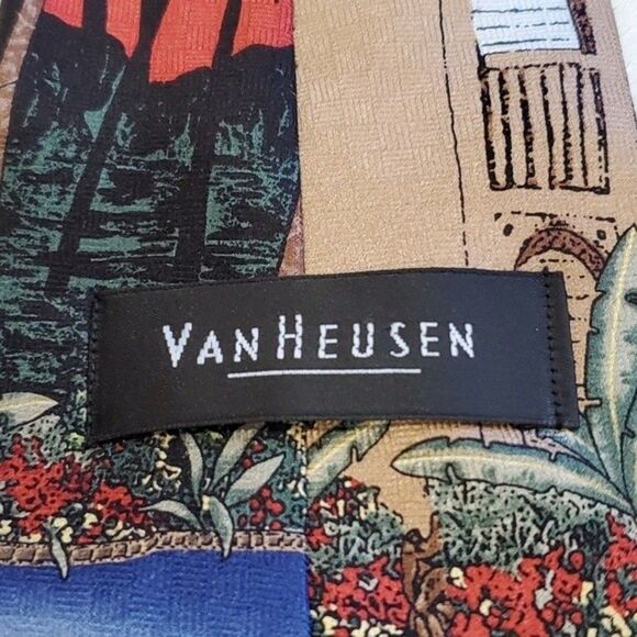 Tropical Paradise Silk Tie by Van Heusen - Picture 7 of 8